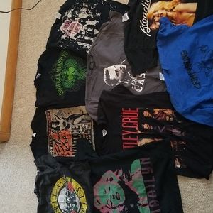 Lot of 9 band shirts Dropkick Murphys The Ramones Social Distortion Blondie